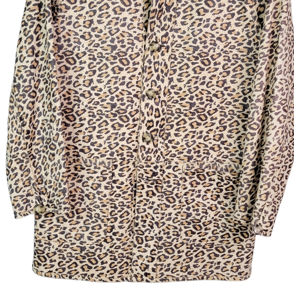 Atelier by B. Thomas Reversable Leather Animal Cheetah Print Fashion Jacket S - Picture 2 of 12